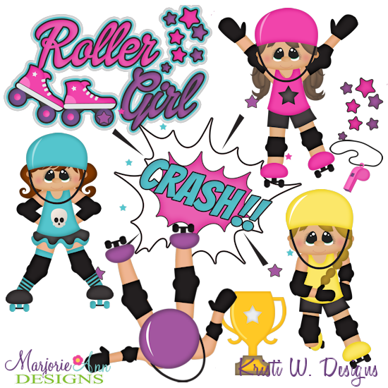 Roller Derby SVG Cutting Files + Clipart - Click Image to Close